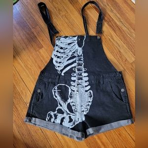 NWT Iron Fist Wishbone Bone Overalls Romper Shorts